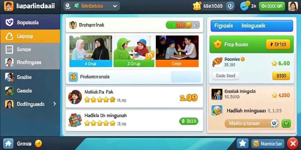 Tampilan antarmuka yang menarik dan modern.